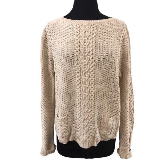 𝅺ASOS Boatneck Cable Knit Sweater Size 14 - Picture 1 of 12